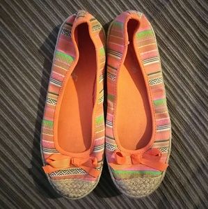 🍎 SALE 🍎 CUTE ORANGE ESPADRILLE FLATS